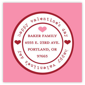 Take Note Designs Valentine's Day Address Labels - Simple Stamp Pink